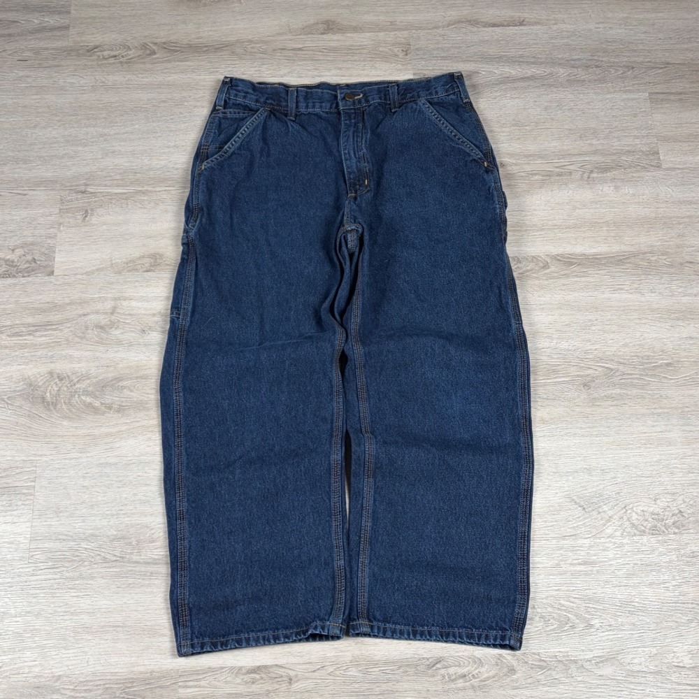 Carhartt B13 HDK Dungaree Fit Jeans Mens 34x28 Blue Denim Carpenter Work Pants